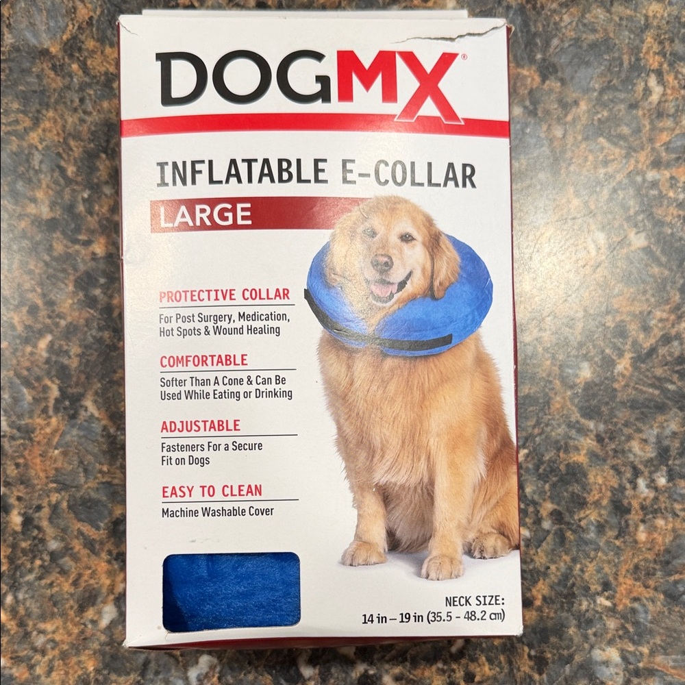 Blue Inflatable E-Collar for Dogs